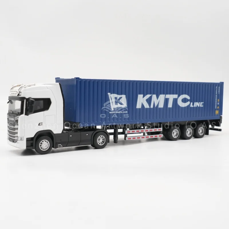 نموذج حاوية 【L】O.A.S من مصنع النماذج، هدية شحن مخصصة، نموذج مصغر لشاحنة من مادة سبائك بمقاس 1:50 KMTC