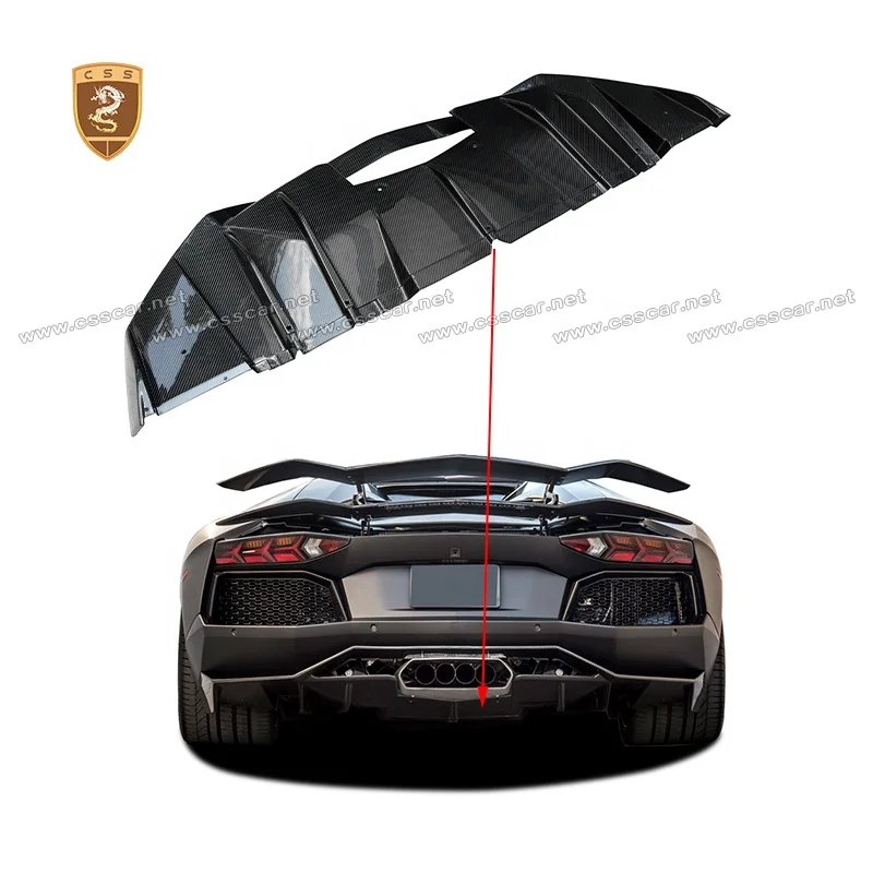 Upgrade Facelift Vors Style Carbon Fiber Lp700 Rear Bumper Chin Diffuser  For Lamborghini Aventador - Buy For Lamborghini Aventador Rear Bumper  Chin,Rear Difusser For Lamborghini,Lp700 Rear Diffuser Product on  