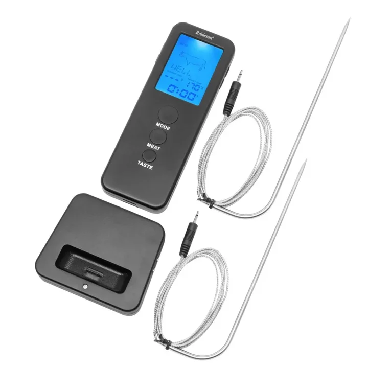 Factory Direct Supply Cooking Thermometer Bbq Digital Barbecue Meat Electronic Table Thermometers with Timer LED Back Light