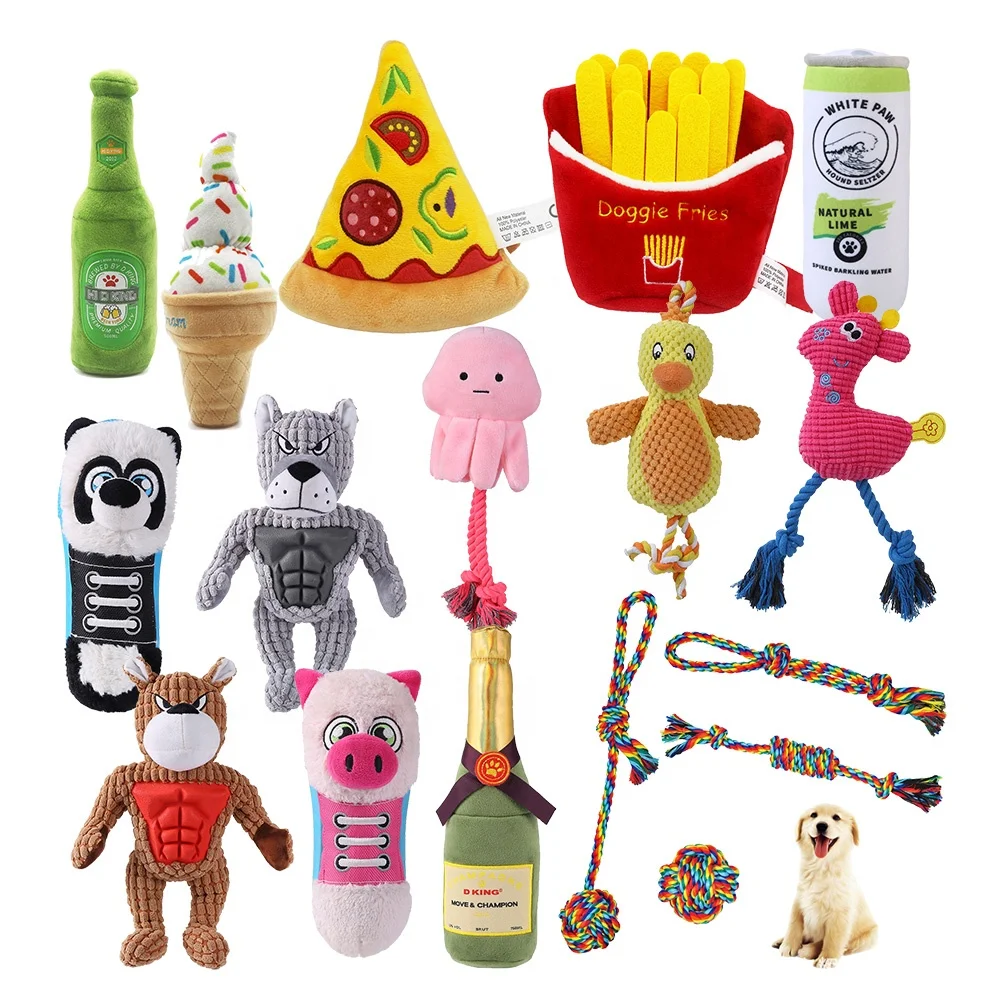 Durable Cotton Rope Dog Toys 10 Pack Gift Set Free Assortment Pet Chew