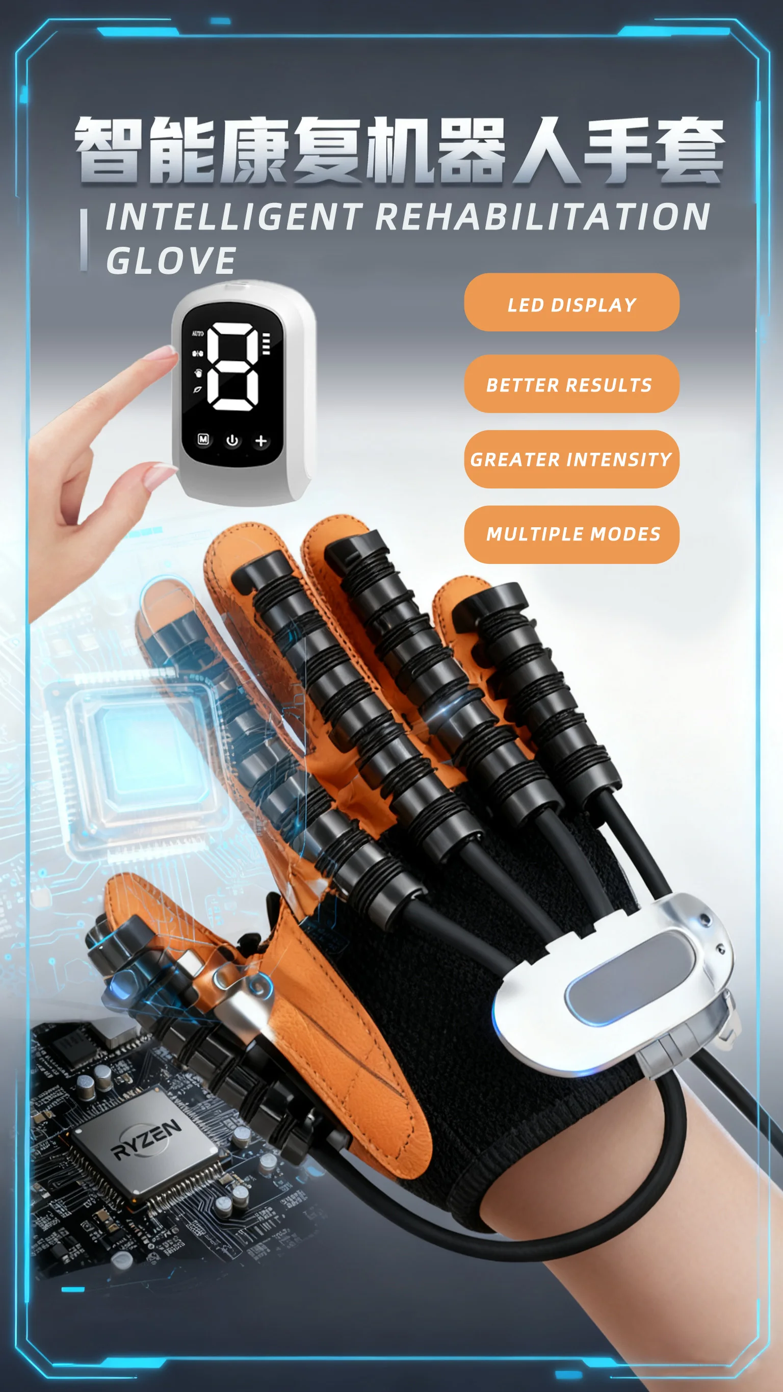 product smart electric physiotherapy exercise gloves for hand  finger function for robot training and hand rehabilitation equipment-1
