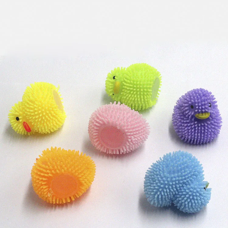 LED点滅ソフトスクイーズ触覚空気充填感覚スパイキーダックフグ