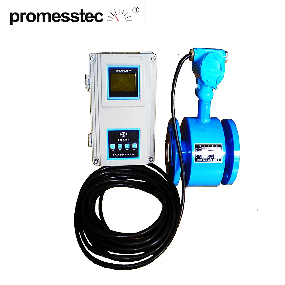 Promesstec 4-20ma pulse output Liquid control electromagnetic water flow meter magnetic flowmeter