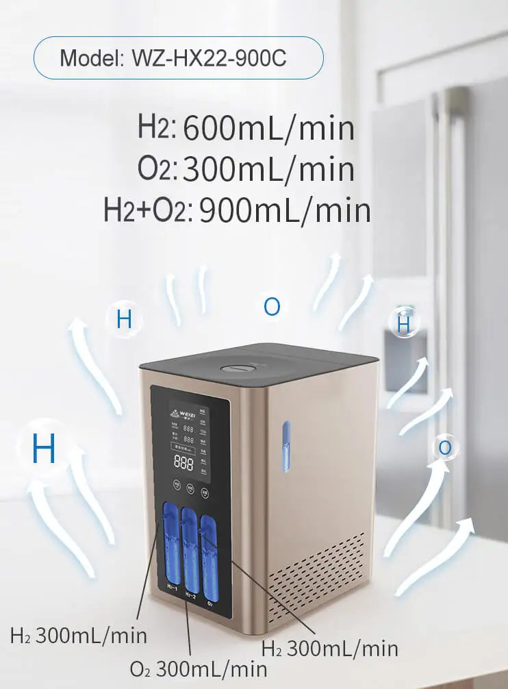 Portable Hydrogen Inhalation Machine with 99.99% Purity and 900ml/min Flow for Medical Grade Therapy