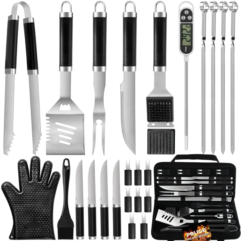 26 Piece Barbeque Tool Set Grill Accessories Bbq Grilling Set Knife