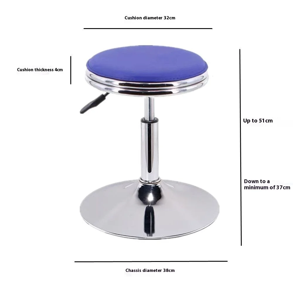 Modern Wood PU Home Bar Chair with Adjustable Round Pulley for Beauty Hairdressing Shop Laboratory Kitchen Front Table Stool