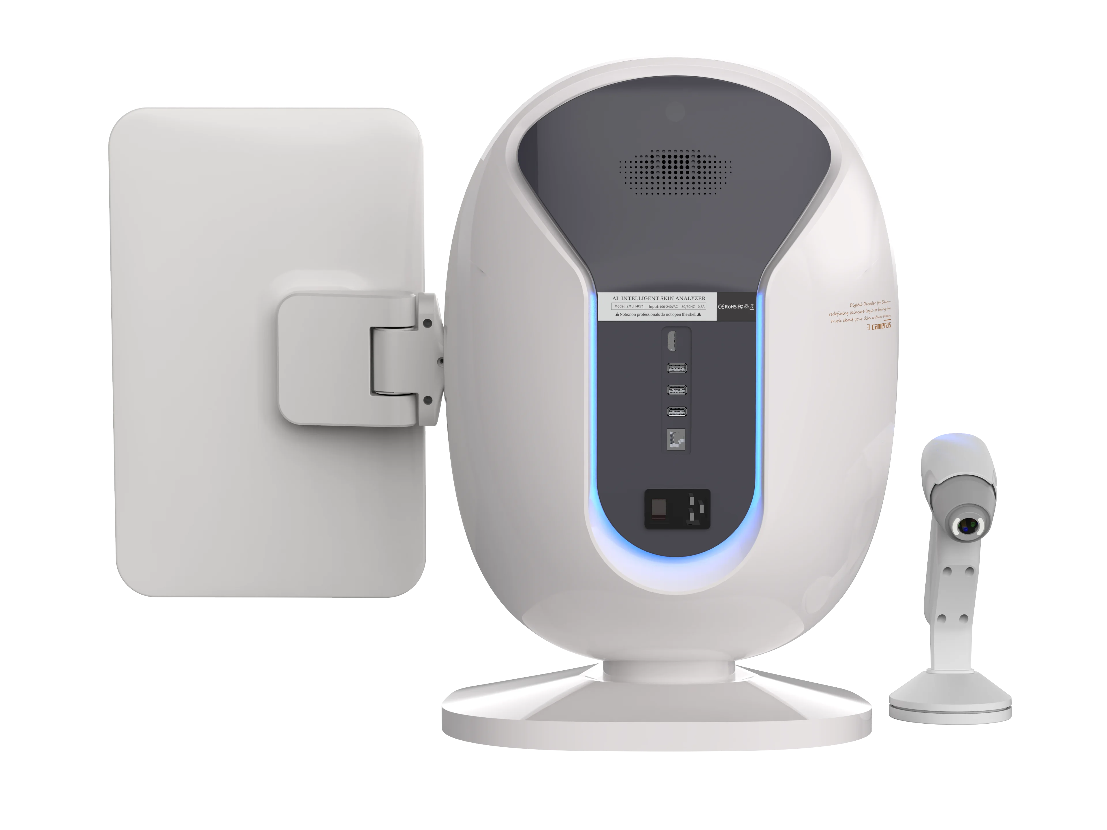 Professional 3D AI Skin Analyzer K57 With 8 Spectrum Imaging 270 