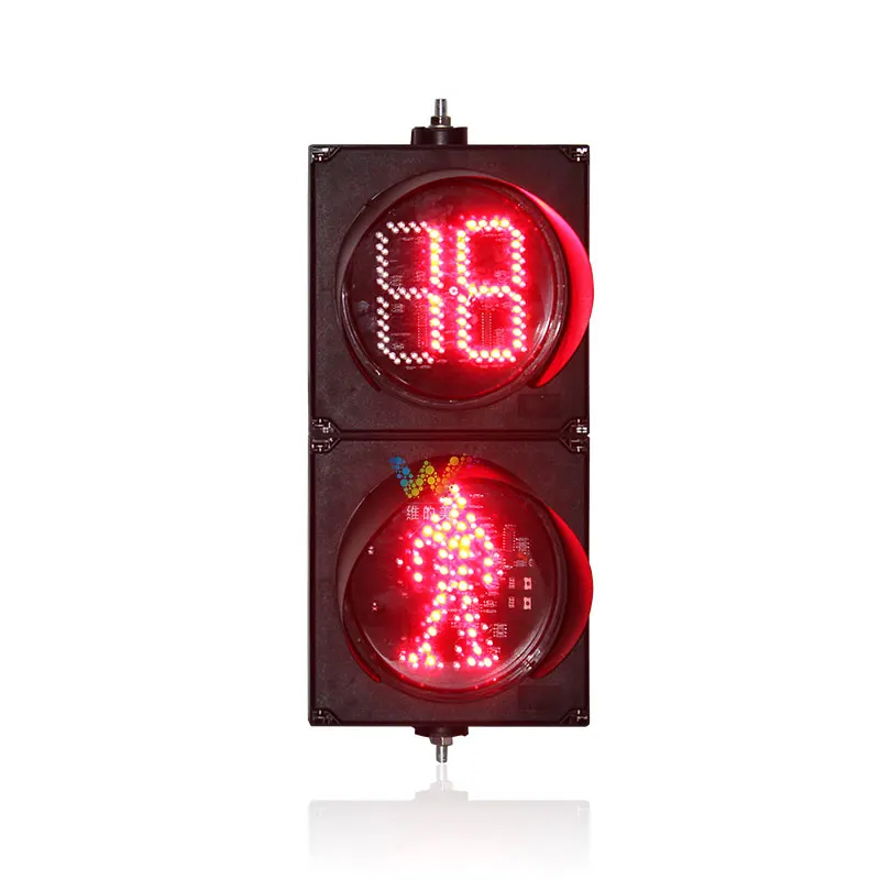 200mm red green pedestrian light with countdown timer led
