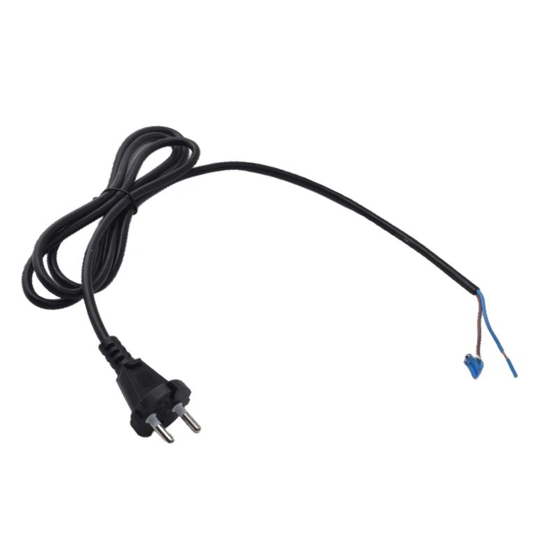 product korean 2 pin power cord plug with open end wire for small appliance lighting cable vde approved oem available-8