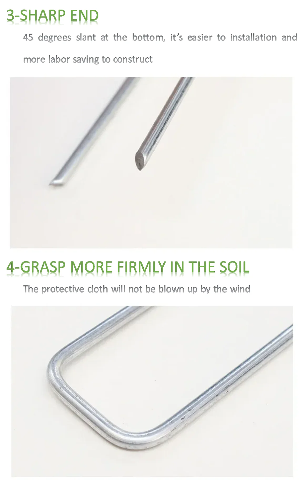 150 Mm U Shaped Galvanized Garden Pegs Fence Pin Nails Galvanized Sod