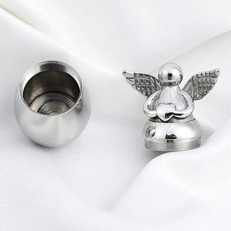 316L Stainless Steel Angel Wing urns Can Open Ashes Holder Cremation Urn Memorial Keepsake Pendant Jar for Men Women Pets