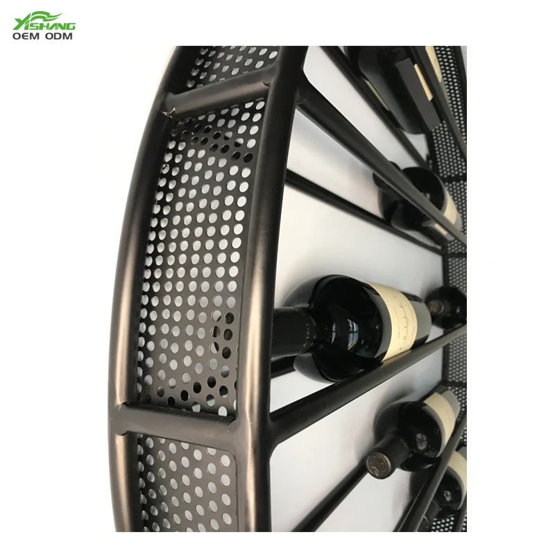 Modern Home Black Wine Storage Metal Wine Rack Wine Bottle Display Rack