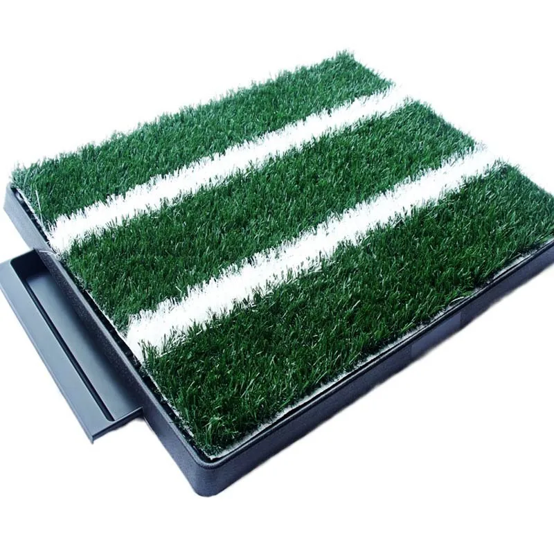 Dog Grass Pad with Tray of Synthetic Grass Mat Portable Dog Potty