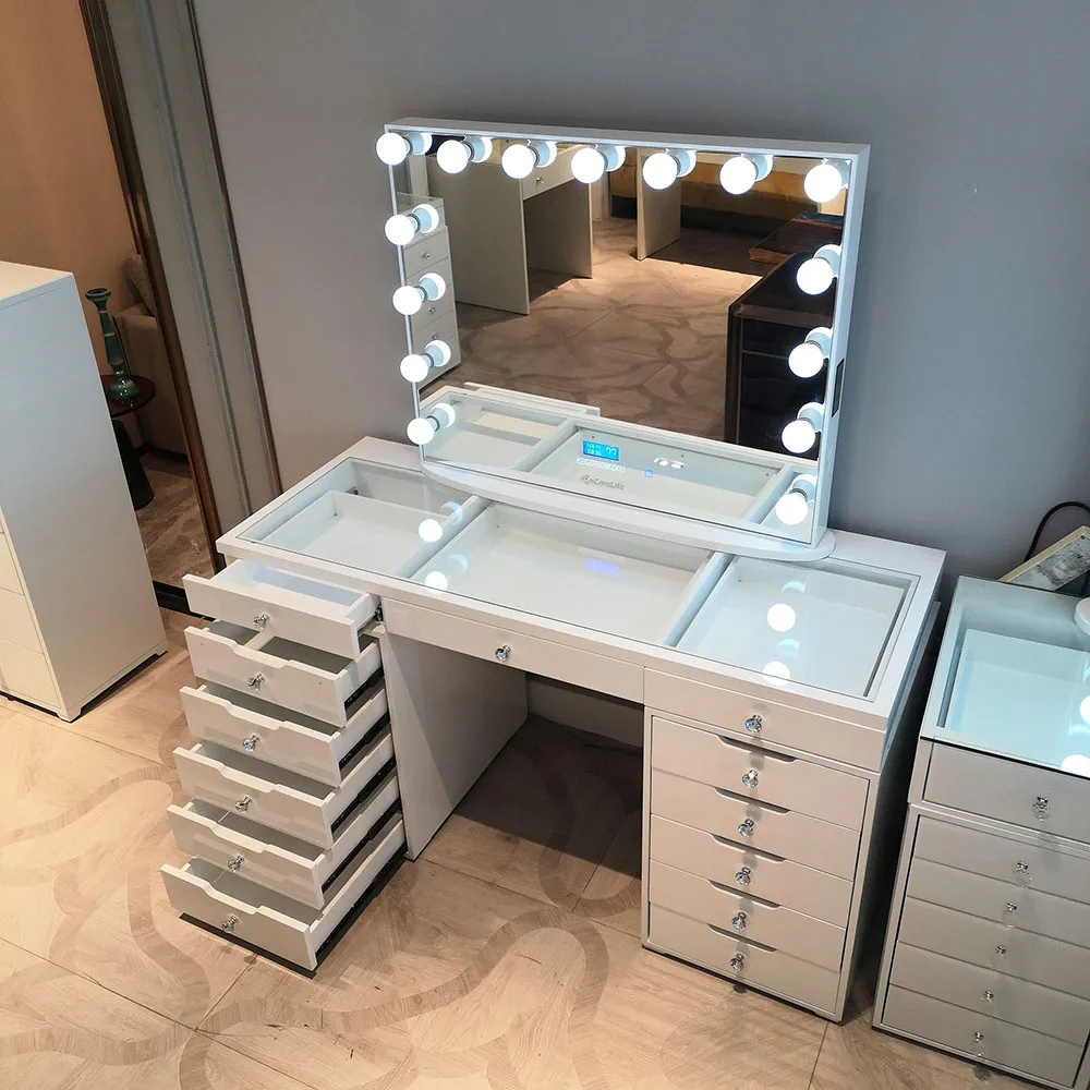 Slaystation 2.0 Hollywood Makeup Vanity Clear Drawers