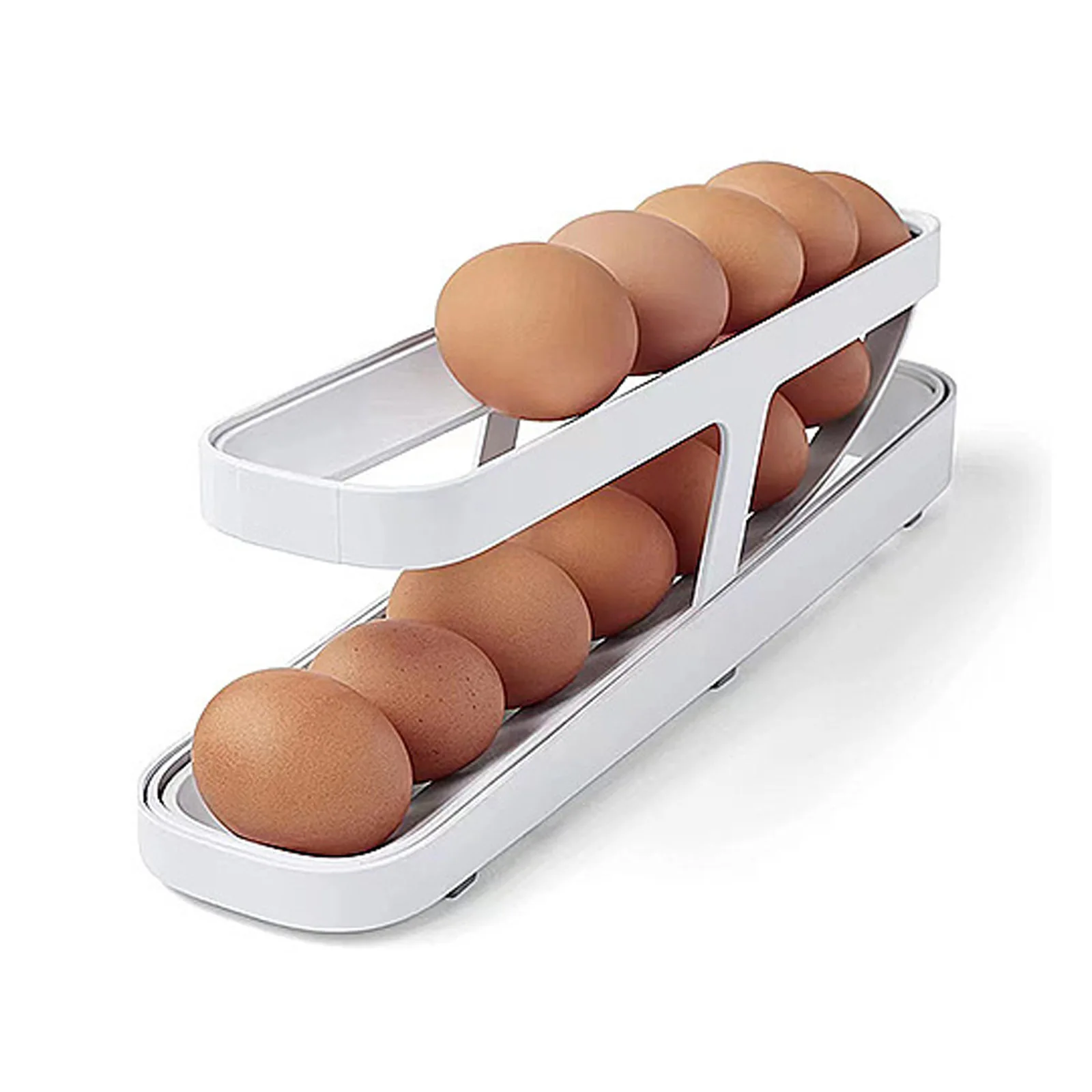 Plastic drain storage box Kitchen refrigerator drawer type egg carton Egg organizer box Food grade crisper box supplier