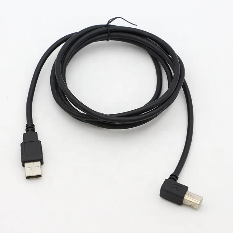 High Speed 90 Degree Right Angle USB 2.0 Printer Head Power Extension Cable for Epson HP
