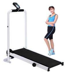 Electric Mechanical Treadmill Household Gym Treadmill Running Machine with LED Display Safe Bar Folding Motorized Treadmill