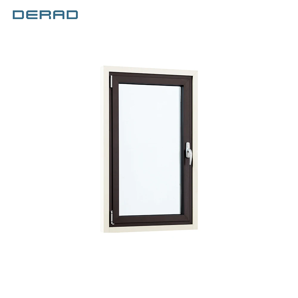 Derad leading China manufacturers aluminum double tempered glass window open inward and tilt inwards tilt and turn windows