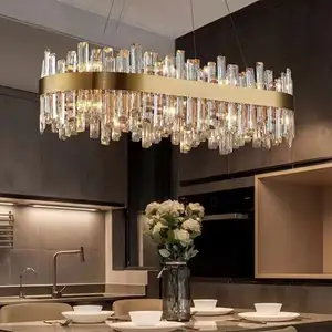 Luxury Led Pendant Lights Chandelier Crystal Lamp Hotel Villa Decoration Hanging Lamps Crystal Chandelier