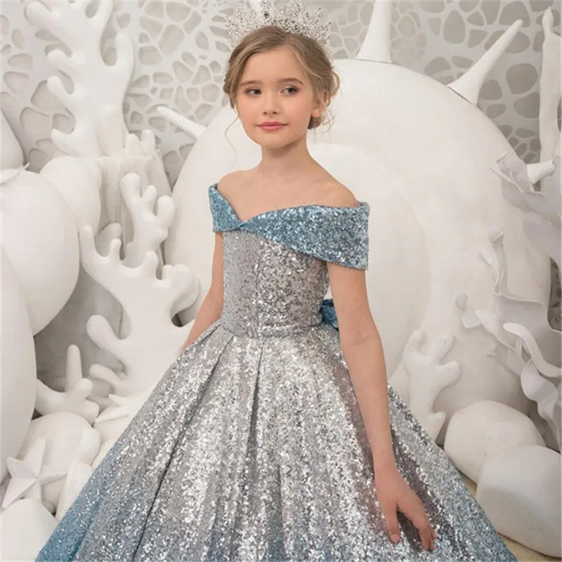Shop High Quality Girl Sequined Formal Party Dress for Kids