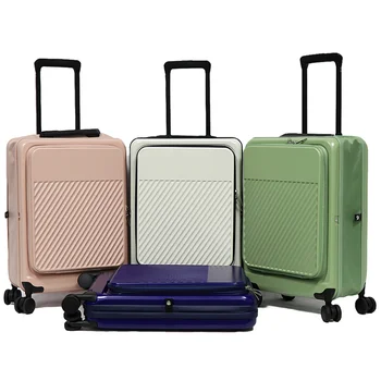 2024  New Simple Design front open trolley case  collapsible travel suitcase Folding  luggage  with  Laptop Compartment