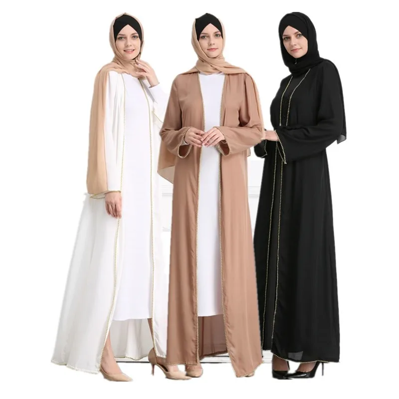 Femmes Hijab Abaya Dubai Bolero Caftan Marocain Bangladesch Turc Musulman Robe Reiss Verschluss Kimono Cardigan Blanc Noir Islamique Vetements Buy Musulman Robe Zip Kimono Strickjacke Blanc Noir Islamique Vetements Femmes Hijab Abaya