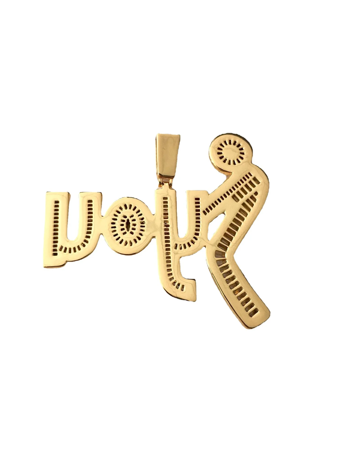 Iced Savage Bling Dripping Letters Pendant Men's Fashion Necklace