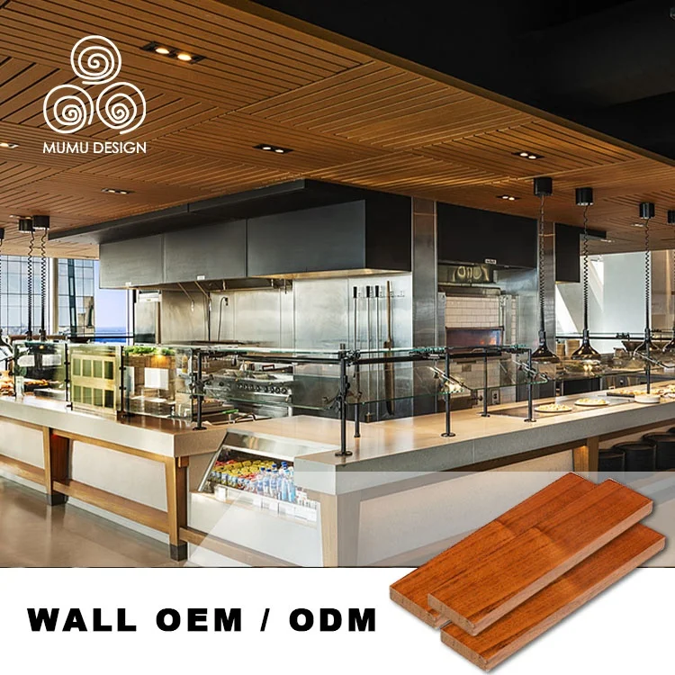 MUMU Solid Color Grooved Decorative Restaurant Gallery Living Room Home Construction Panels False Ceiling