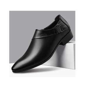 New Men's Vintage Style Business Shoes Slip-On Waterproof Autumn Footwear with Shock-Absorbant and Breathable Features