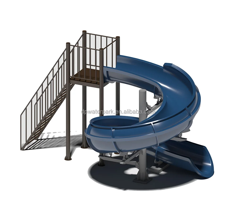 Customized 2.3 Meter High Small Fiberglass Swimming Pool Slide for Home and Private Pool