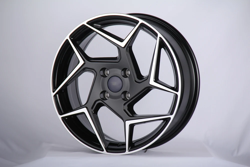 RC Special Price 4x100 Cast Wheels 17 Inch 6.5J Glossy Black Machine Face Alloy Rims for Ford Fiesta ST Fiesta Active