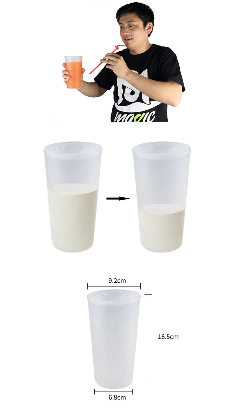 Milk Cup Gimmick Milk Disappear Magic Tricks Close-up Street Magic Tricks Toy YR 