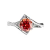 Orange-red Moissanite