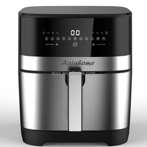 AOJA 2026 Hot Sale Kitchen Household Plastic Smart Air Fryer Home Use 4L 5l 6l 6.5l 7l 8l 9l Electric Digital  White air Fryer