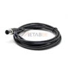 Câble M12 mâle droit, fil circulaire blindé surmoulé