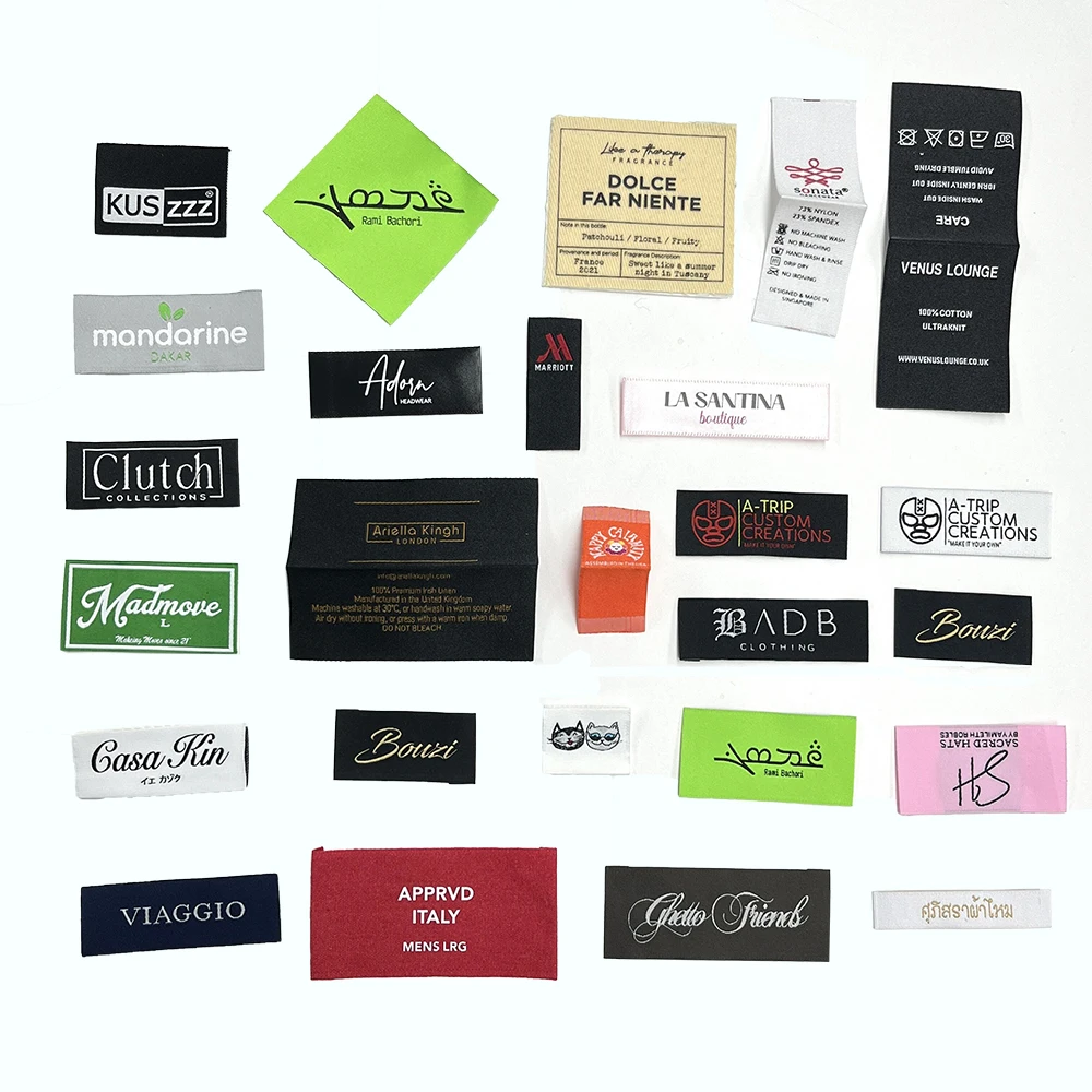 Factory Customized Private Logo High Density Fabric Garment Labels ...