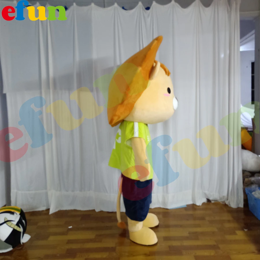 Efun MOQ 1 PC  Custom Make lion Mascot Costumes Cute Walking Cartoon Animal Costume for Party