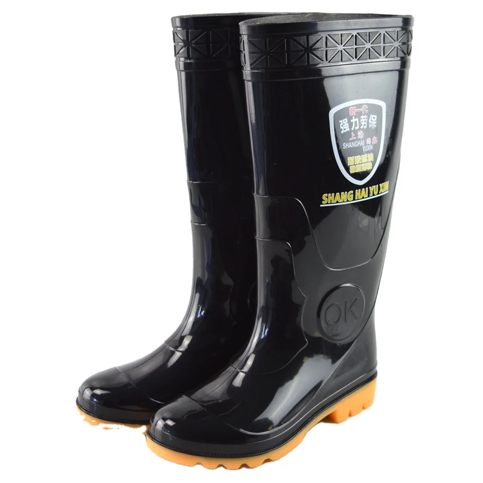 
2020 высококачественные прочные безопасные мужские сапоги до колена из ПВХ для взрослых, резиновые сапоги 