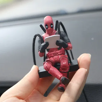 Car Swinging Ornament Anime Deadpool Car Rearview Mirror Accessories Funny  Anime Car Mirror Hanging Accessories Car Pendant Reading Deadpool Ornaments