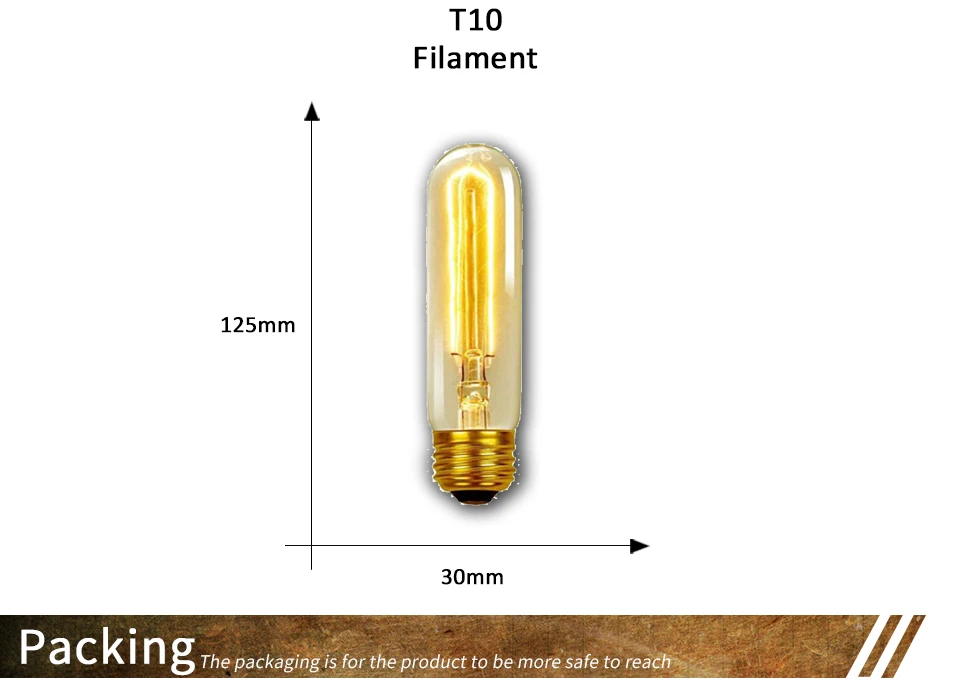 Dimmable E27 Retro Edison Light Bulb Ac 110v 220v 40w Vintage Edison