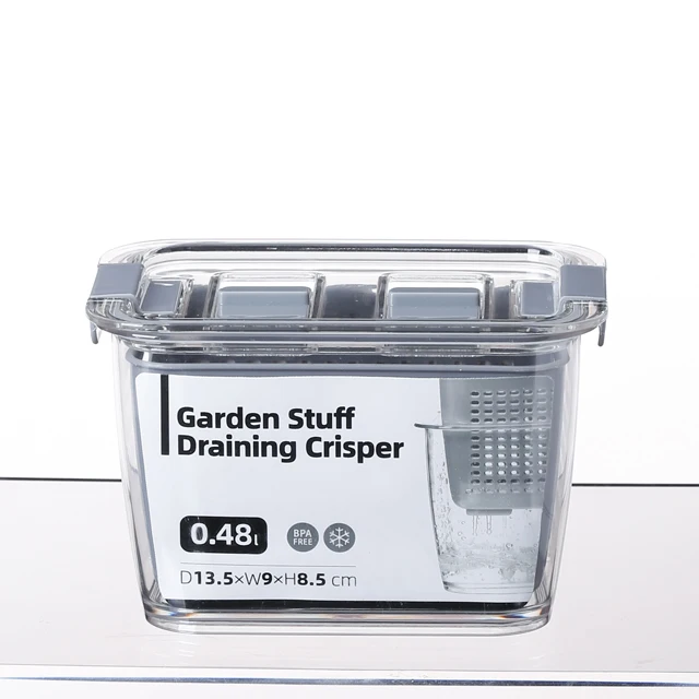 SHIMOYAMA Small Double Layer Plastic Drain Basket Fruit and Vegetable Dryer Drain Box Set