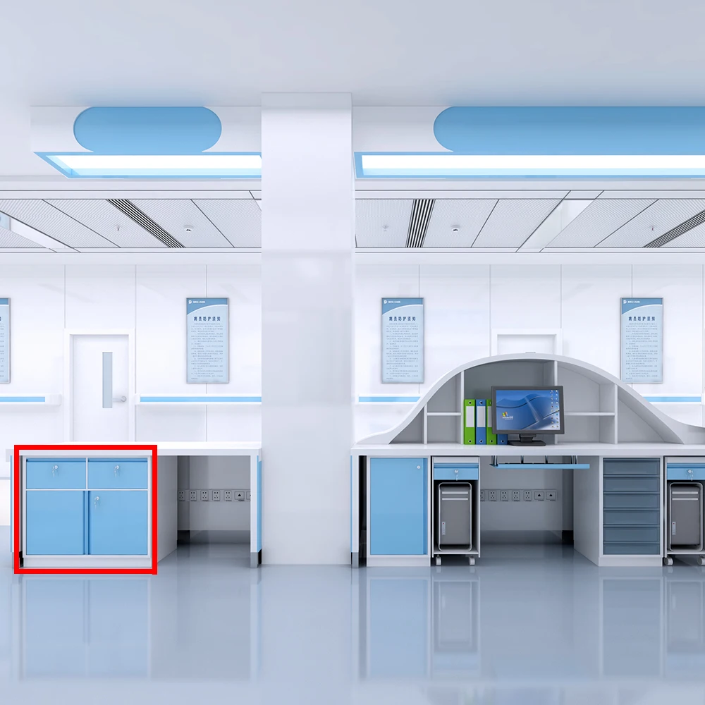 Stainless Steel Medicine Cupboard Hospital Furniture for Treatment Room & Supermarket Clinic Storage Cabinet 5