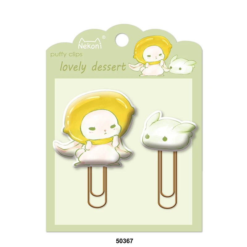 Nekoni Cute Bookmark Decorative Soft PVC Rubber Cartoon Holder Bookmark Custom Office Paper Clip Kawaii Paper Clip