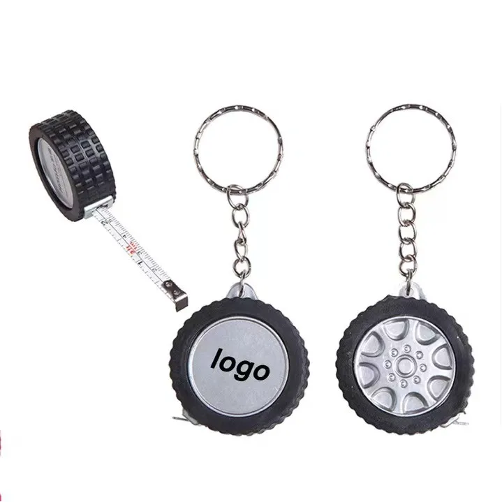 Promotional Gift Personalized Metal Keychain Tape Measure 1m Portable
