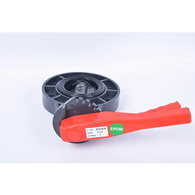 China Manufacturer Plastic Water Pipe Fittings Manufacturers Chemical Air Valves Upvc Butterfly Handle Valves