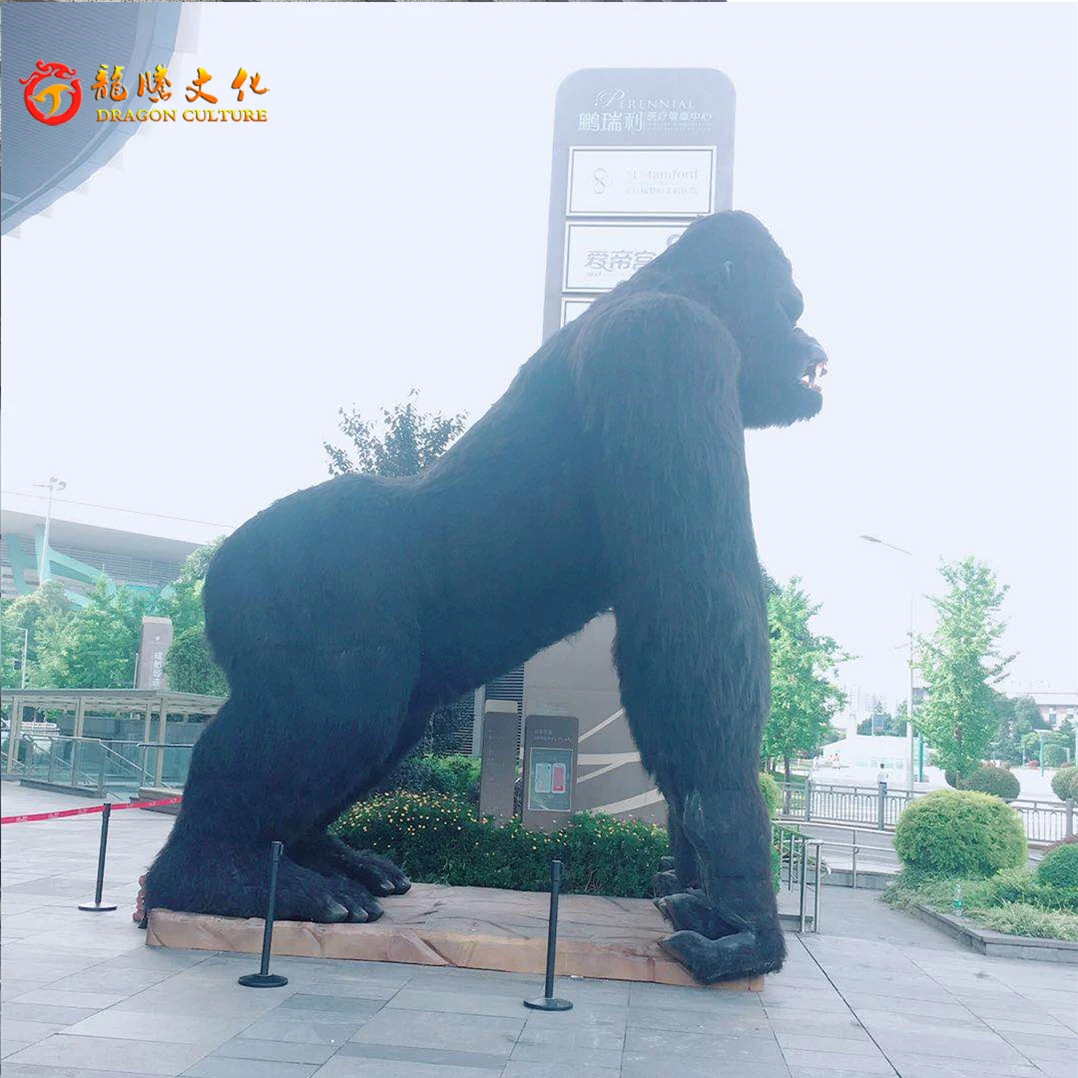 Realistic Model Gorilla and Props for Sale Robotic Animatronic Model Realistic Huge Full Size Animal Gorilla for Zoo