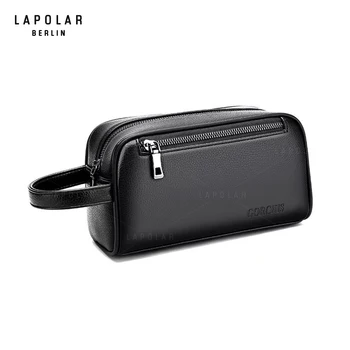 LAPOLAR Custom Wholesale Large-Capacity Password Lock Anti Men Clutch Bag Waterproof Leather Men Clutch Bag Handbag