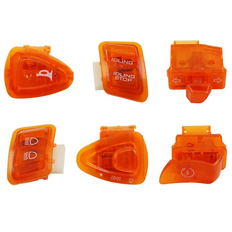Motorcycle Switches Button Headlight Fog Light Horn Turn Signal Blinker High Low Beam Electric Start Kill Buttons
