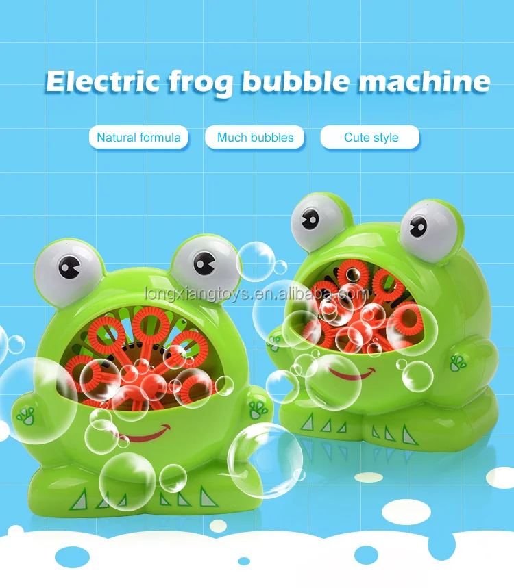 Electric Frog Bubble Machine Soap Bubble Game Blower Party Bubble