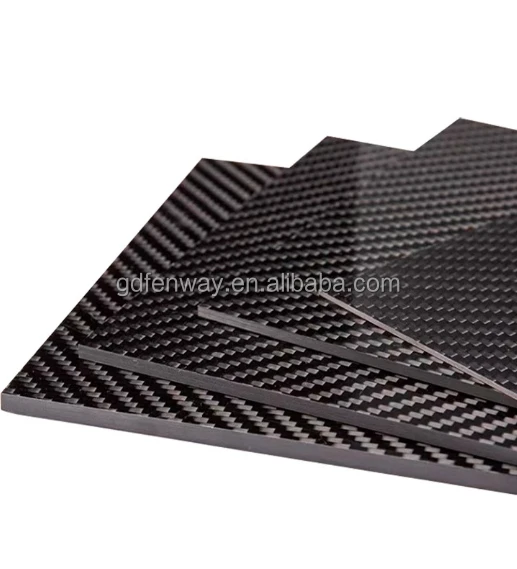 100% 3K Carbon Fiber Laminated Sheet Plain Weave Glossy Finish - Carbon - View #10